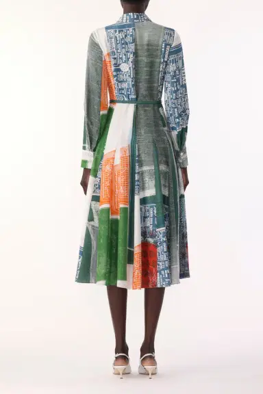 Jason Wu Collection SANDWASHED SILK MIDI SHIRTDRESS WITH PLATTER ARTWORK BY ROBERT RAUSCHENBERG | Thumbnail 4 Jason Wu Collection SANDWASHED SILK MIDI SHIRTDRESS WITH PLATTER ARTWORK BY ROBERT RAUSCHENBERG | Thumbnail 4
