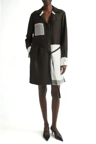 Jason Wu Collection WASHED TWILL COLLAGE SHIRT DRESS | Thumbnail 2 Jason Wu Collection WASHED TWILL COLLAGE SHIRT DRESS | Thumbnail 2