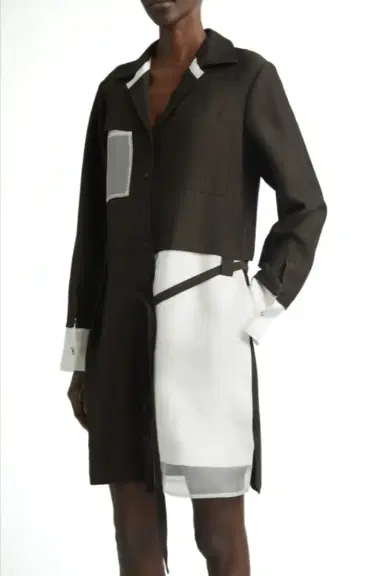 Jason Wu Collection WASHED TWILL COLLAGE SHIRT DRESS | Thumbnail 3 Jason Wu Collection WASHED TWILL COLLAGE SHIRT DRESS | Thumbnail 3