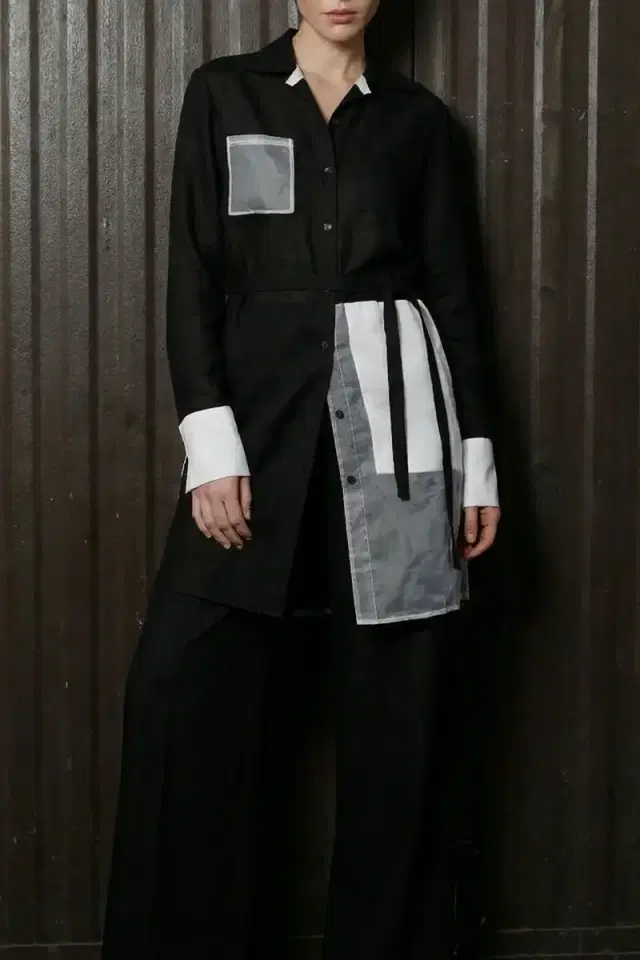 Jason Wu Collection WASHED TWILL COLLAGE SHIRT DRESS