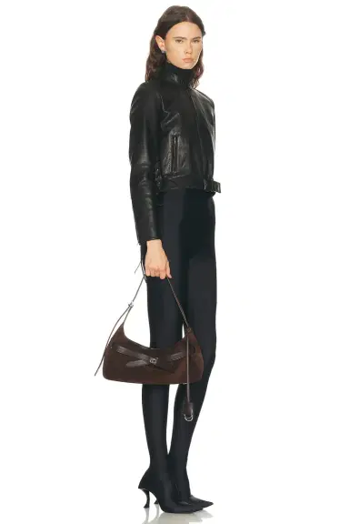 Balenciaga Bel Air Small Suede Shoulder Bag | Thumbnail 2 Balenciaga Bel Air Small Suede Shoulder Bag | Thumbnail 2