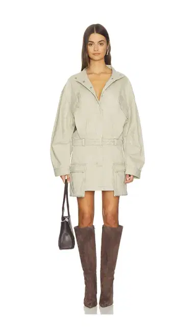 Courtney Zheng Drill Cargo Mini Dress | Thumbnail 2