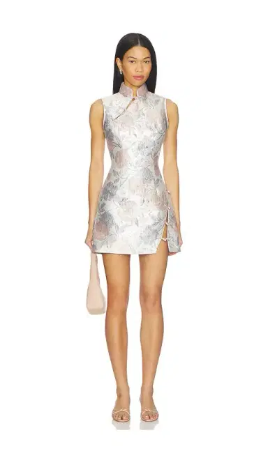 Sau Lee Ines Brocade Mini Dress | Thumbnail 1 Sau Lee Ines Brocade Mini Dress | Thumbnail 1