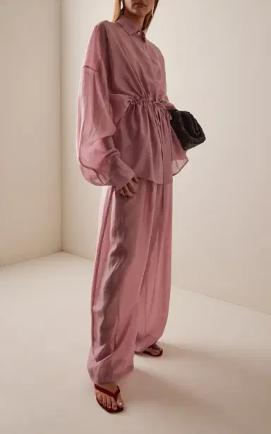 The Latest Billie Pleated Muslin Wide-Leg Trousers | Thumbnail 2 The Latest Billie Pleated Muslin Wide-Leg Trousers | Thumbnail 2
