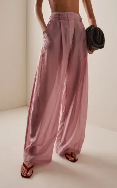 The Latest Billie Pleated Muslin Wide-Leg Trousers | Thumbnail 3 The Latest Billie Pleated Muslin Wide-Leg Trousers | Thumbnail 3