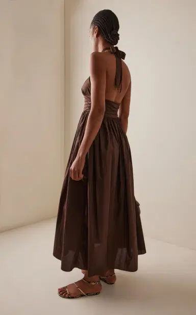 Matteau Cotton Keyhole Midi Halter Dress | Thumbnail 4 Matteau Cotton Keyhole Midi Halter Dress | Thumbnail 4
