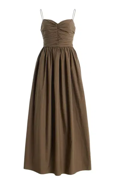 Matteau Gathered Bodice Cotton Midi Dress | Thumbnail 6