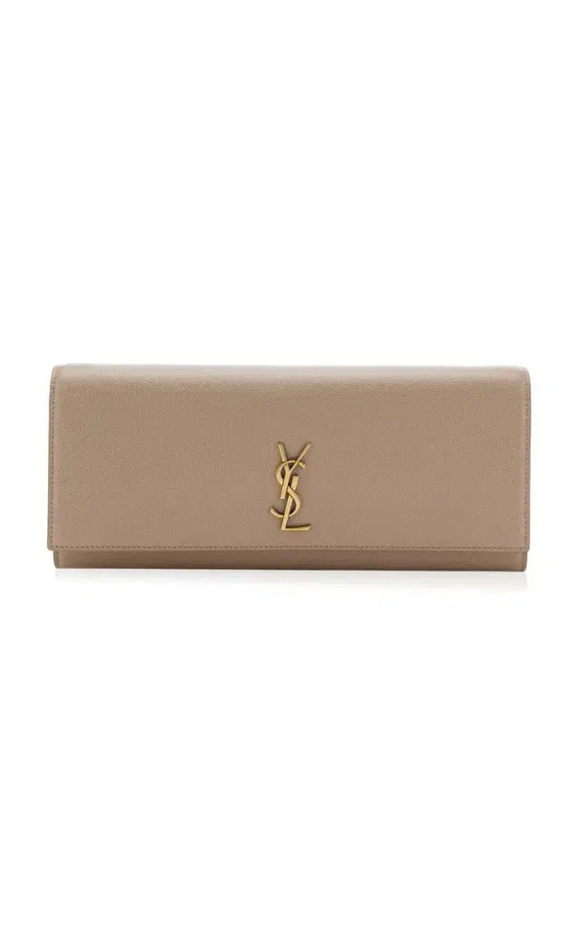 Saint Laurent Kate Grain de Poudre Leather Clutch