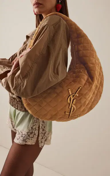 Saint Laurent Icare Quilted Suede Hobo Bag | Thumbnail 2 Saint Laurent Icare Quilted Suede Hobo Bag | Thumbnail 2