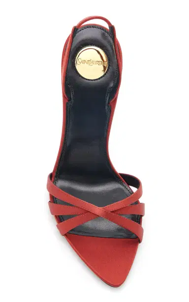 Saint Laurent Kate Satin Sandals | Thumbnail 3