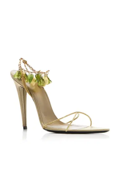 Saint Laurent Mon Chéri Leather Charm Sandals | Thumbnail 4 Saint Laurent Mon Chéri Leather Charm Sandals | Thumbnail 4