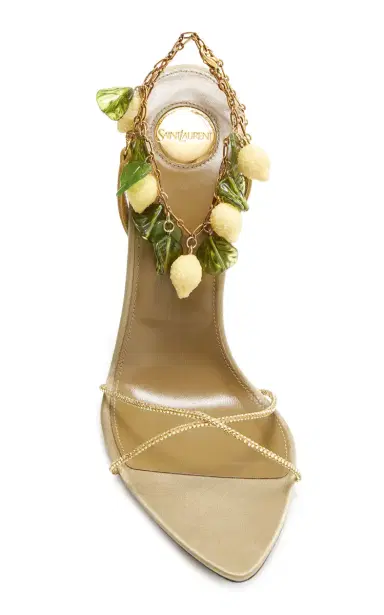 Saint Laurent Mon Chéri Leather Charm Sandals | Thumbnail 5 Saint Laurent Mon Chéri Leather Charm Sandals | Thumbnail 5