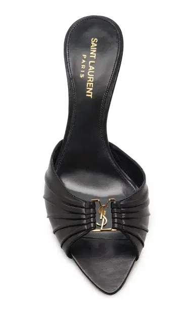 Saint Laurent Babylone Leather Mules | Thumbnail 3 Saint Laurent Babylone Leather Mules | Thumbnail 3