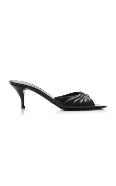 Saint Laurent Babylone Leather Mules | Thumbnail 6 Saint Laurent Babylone Leather Mules | Thumbnail 6