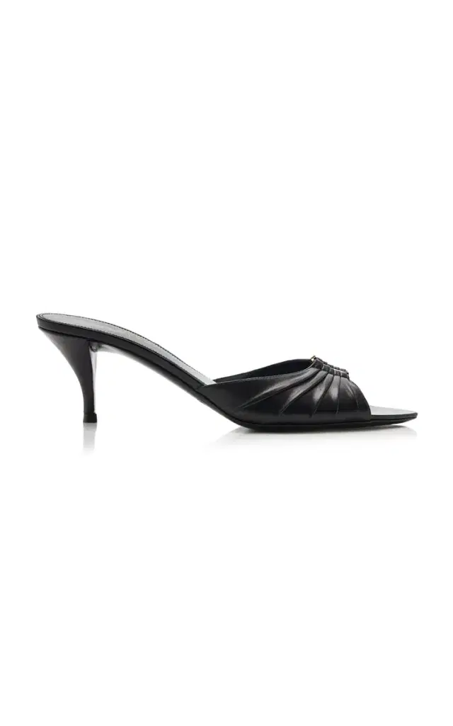 Saint Laurent Babylone Leather Mules