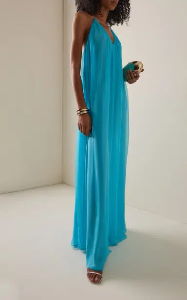 SEV Voile Maxi Halter Dress | Thumbnail 2
