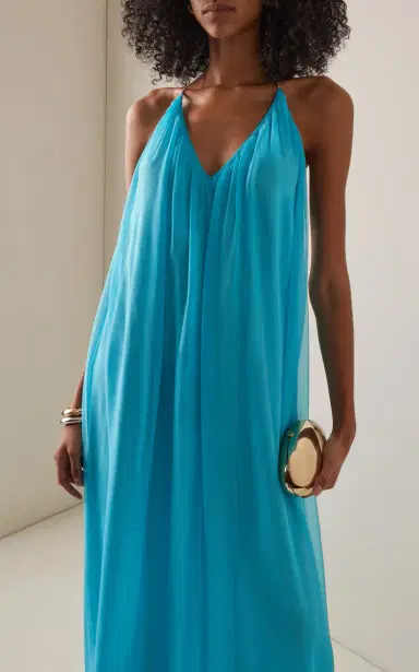 SEV Voile Maxi Halter Dress | Thumbnail 3