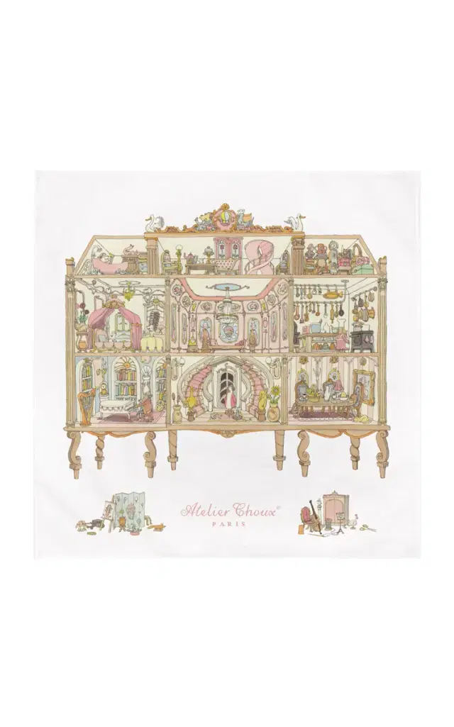Atelier Choux Infants' Carré Doll House Cotton Swaddle