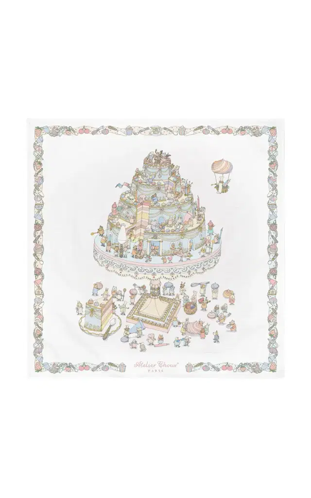 Atelier Choux Infants' Carré Let Them Eat Cake Cotton Swaddle