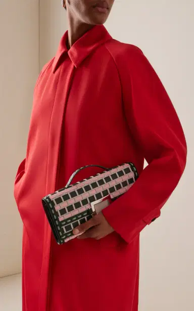 Roger Vivier Belle Vivier Leather Clutch | Thumbnail 2