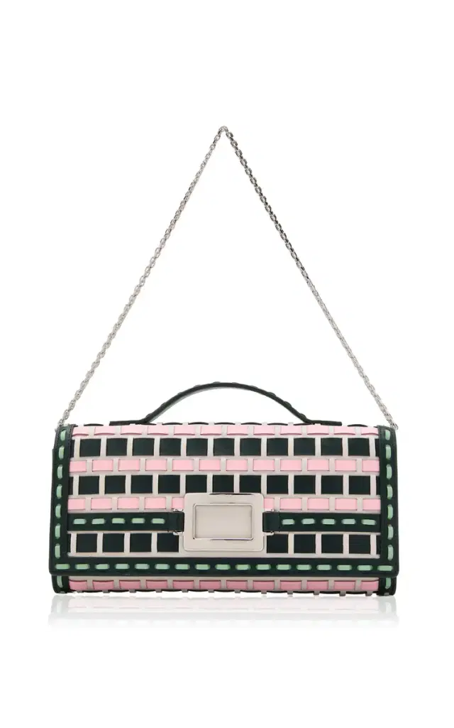 Roger Vivier Belle Vivier Leather Clutch