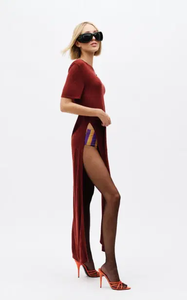 Saint Laurent Wool Maxi Dress | Thumbnail 2