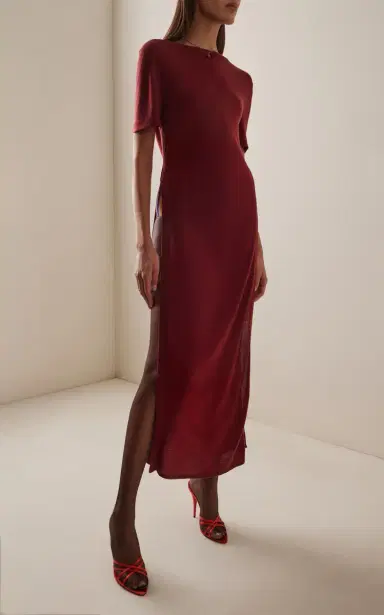 Saint Laurent Wool Maxi Dress | Thumbnail 4