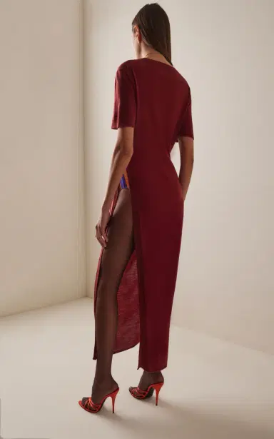 Saint Laurent Wool Maxi Dress | Thumbnail 6