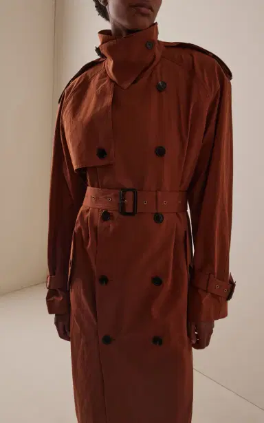 Saint Laurent Water-Repellent Cotton-Silk Canvas Trench Coat | Thumbnail 2