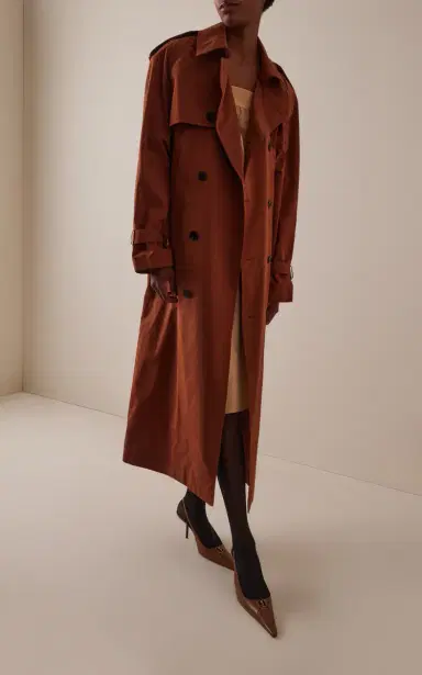 Saint Laurent Water-Repellent Cotton-Silk Canvas Trench Coat | Thumbnail 3