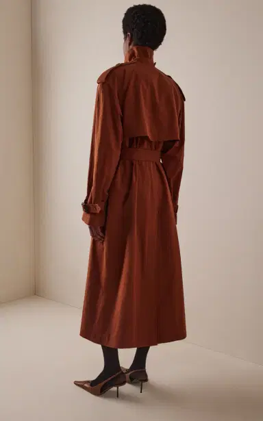 Saint Laurent Water-Repellent Cotton-Silk Canvas Trench Coat | Thumbnail 4
