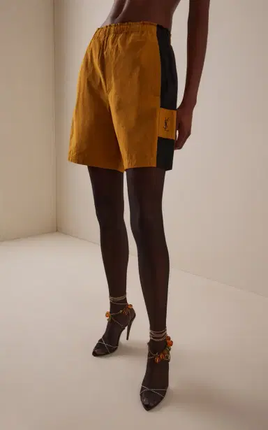 Saint Laurent Embroidered Cotton Bermuda Shorts | Thumbnail 3 Saint Laurent Embroidered Cotton Bermuda Shorts | Thumbnail 3