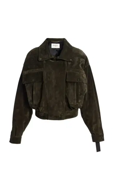 Saint Laurent Boxy Suede Jacket | Thumbnail 1 Saint Laurent Boxy Suede Jacket | Thumbnail 1