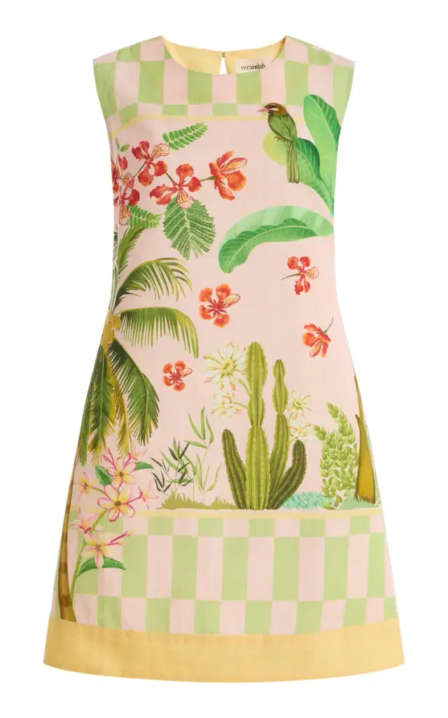 Cotton-Linen Mini Shift Dress