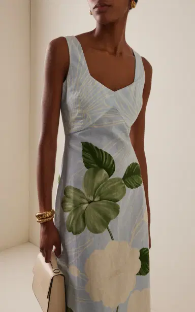 VERANDAH Summer Cotton-Linen Maxi Dress | Thumbnail 3