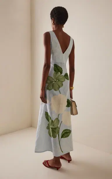 VERANDAH Summer Cotton-Linen Maxi Dress | Thumbnail 4