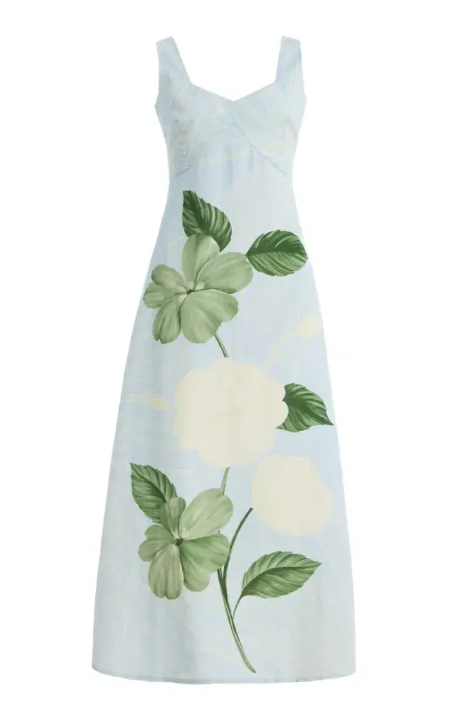 VERANDAH Summer Cotton-Linen Maxi Dress