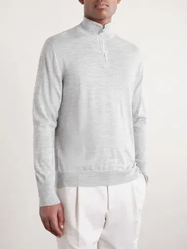 ELEVENTY Wool Half-Zip Sweater - Men | Thumbnail 3