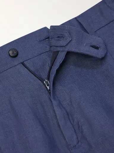 ELEVENTY Flat Front Chino Linen Trousers - Men | Thumbnail 6