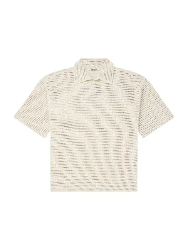 Auralee Tussah Open-Knit Silk and Cotton-Blend Polo Shirt - Men