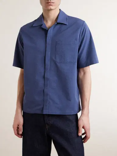 HERNO Seercrease Jersey Bowling Shirt - Men | Thumbnail 3