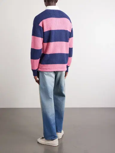 Polo Ralph Lauren Striped Ribbed Linen and Cotton-Blend Polo Shirt - Men | Thumbnail 4 Polo Ralph Lauren Striped Ribbed Linen and Cotton-Blend Polo Shirt - Men | Thumbnail 4
