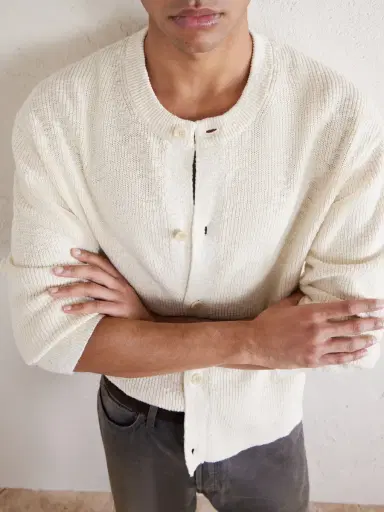 NN07 Jasper 60028 Ribbed Organic Cotton Cardigan - Men | Thumbnail 5 NN07 Jasper 60028 Ribbed Organic Cotton Cardigan - Men | Thumbnail 5