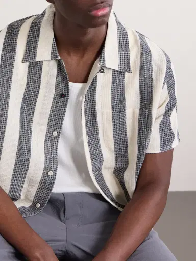 Kardo Chintan Striped Cotton Shirt - Men | Thumbnail 5 Kardo Chintan Striped Cotton Shirt - Men | Thumbnail 5