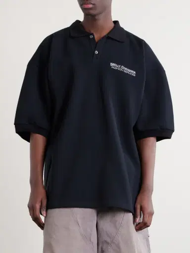 Willy Chavarria Logo-Embroidered Cotton-Piqué Polo Shirt - Men | Thumbnail 3