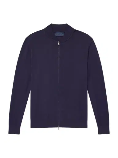 Thom Sweeney Zip-Up Cotton Sweater - Men | Thumbnail 1