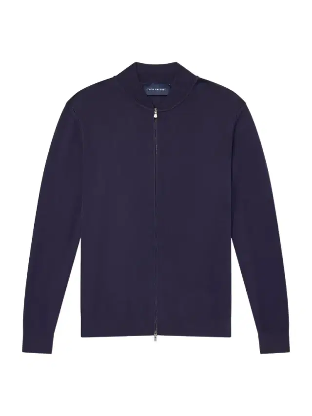 Zip-Up Cotton Sweater - Men