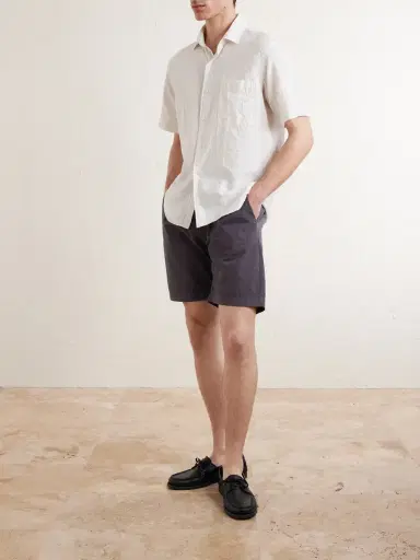 Hartford Joggy Straight-Leg Cotton Drawstring Shorts - Men | Thumbnail 2