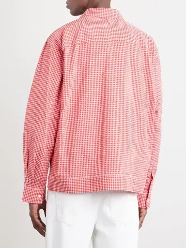 NN07 Reed 50057 Checked Organic Cotton-Blend Seersucker Shirt - Men | Thumbnail 4