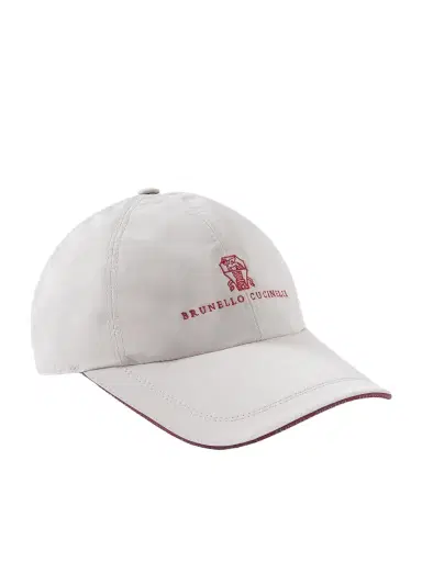 Brunello Cucinelli Logo-Embroidered Shell Cap - Men | Thumbnail 1 Brunello Cucinelli Logo-Embroidered Shell Cap - Men | Thumbnail 1